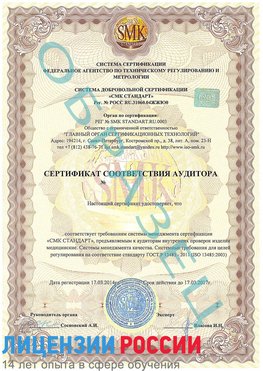Образец сертификата соответствия аудитора Джанкой Сертификат ISO 13485